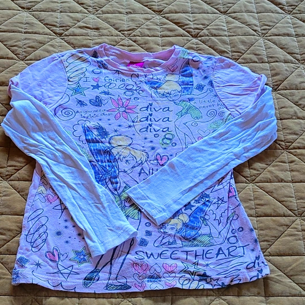 Disney Girls Medium (7/8) Tinker Bell shirt